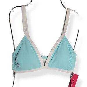 Xhilaration Blue Triangle Bikini Top M Juniors 4-6
